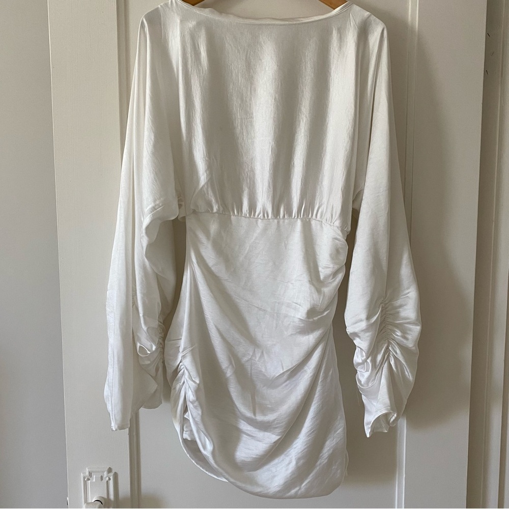 NA-KD Draped Detail Satin Dress